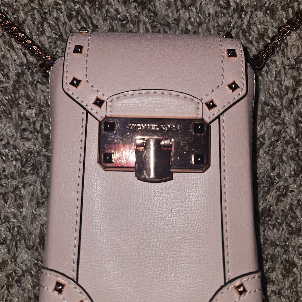 Pale Pink Michael Kors Cellphone Crossbody Rose Gold Hardware - Picture 3 of 7